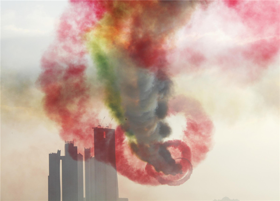 Military demonstration for UAE national day