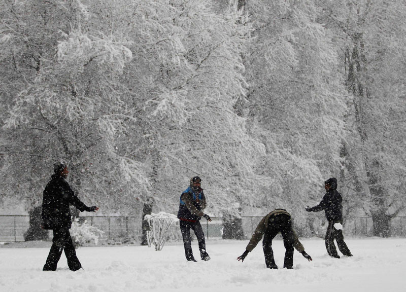 India's city received the season's 2nd snowfall