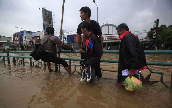 Floods hit Jakarta