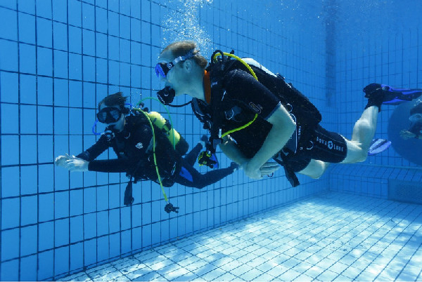 Scuba diving with a prince