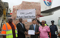 China offers medical supplies to Liberia
