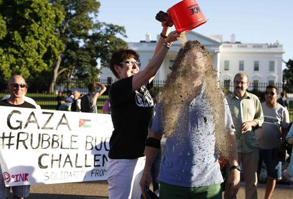 'Rubble Bucket Challenge' in US to support Palestinians