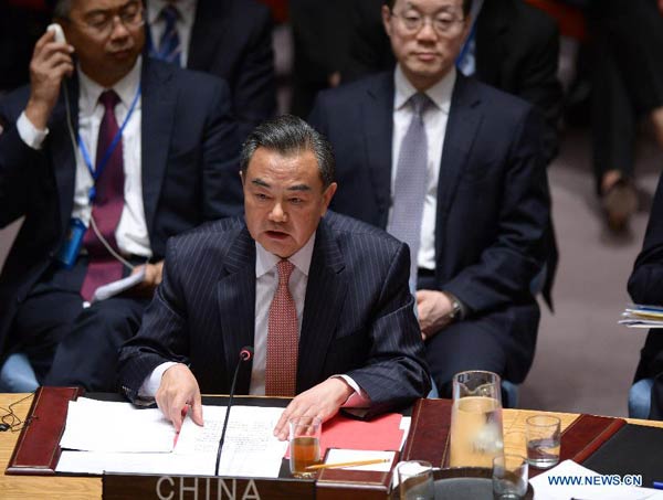 Chinese FM calls for 'new thinking and new steps' in response to terrorism