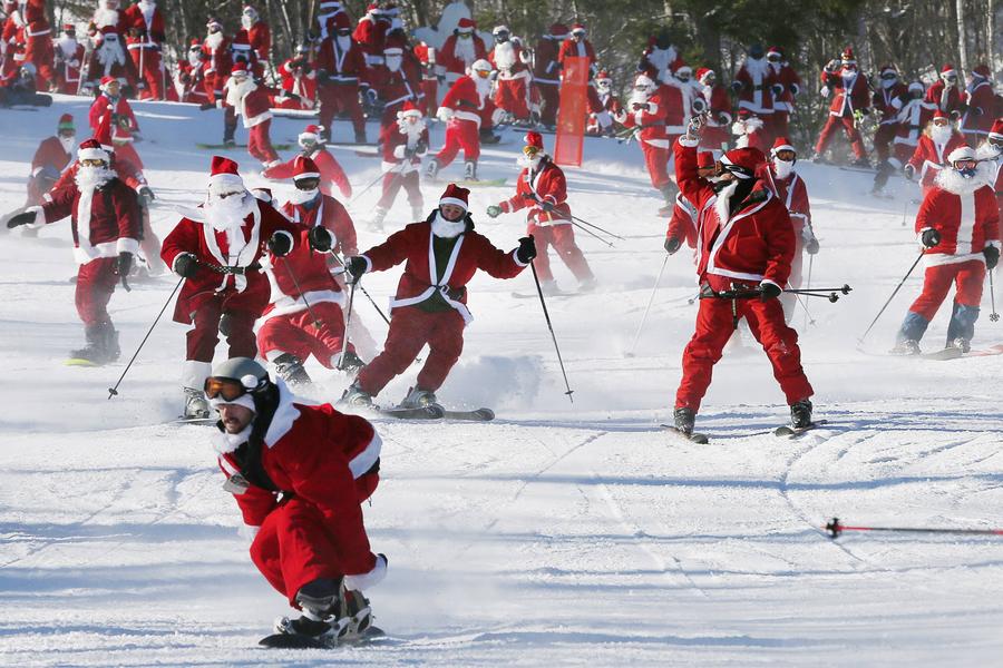 250 Santas hit slopes for charity