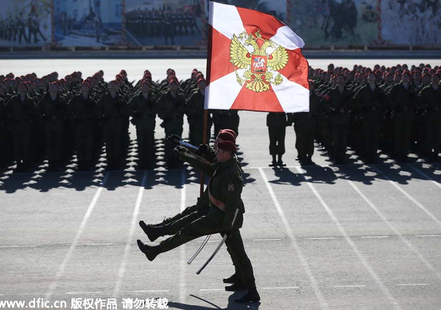 Rehearsal held for Victory Day parade in Russia