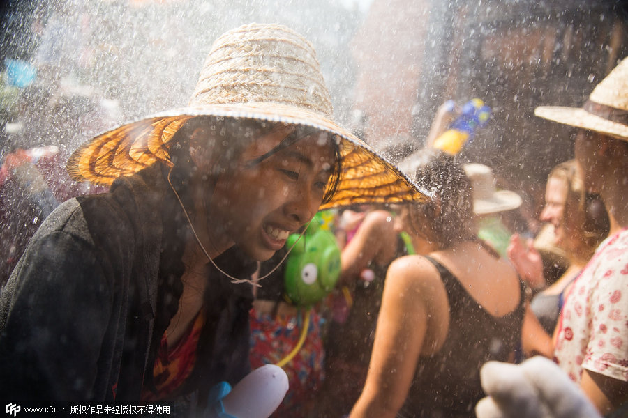 Traditional Thai New Year starts with a splash