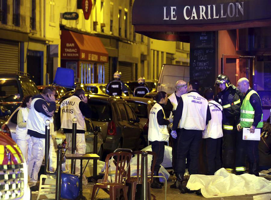 Paris shooting and explosions in photos