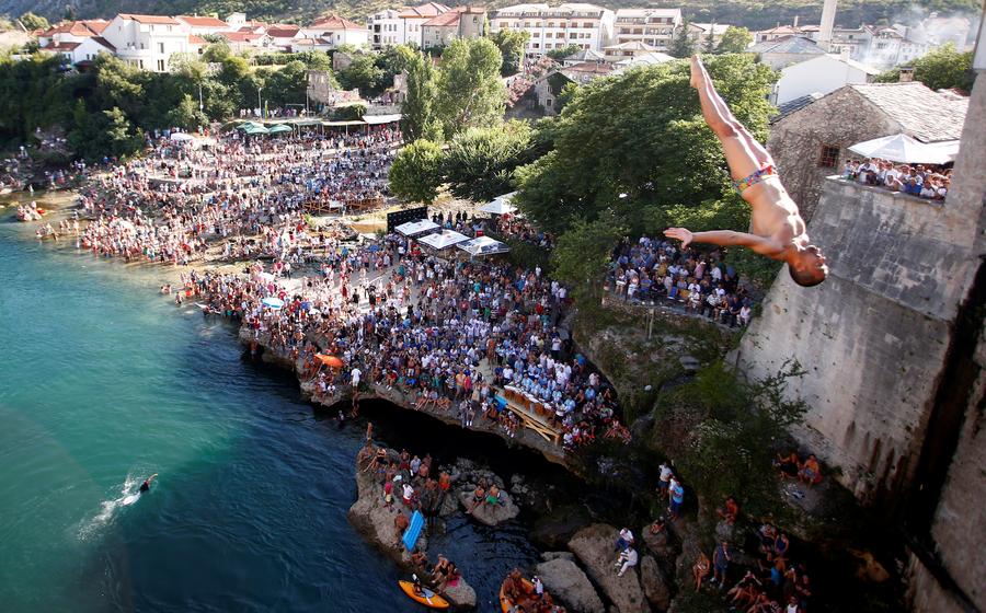 450th Old Bridge diving competition held in Mostar