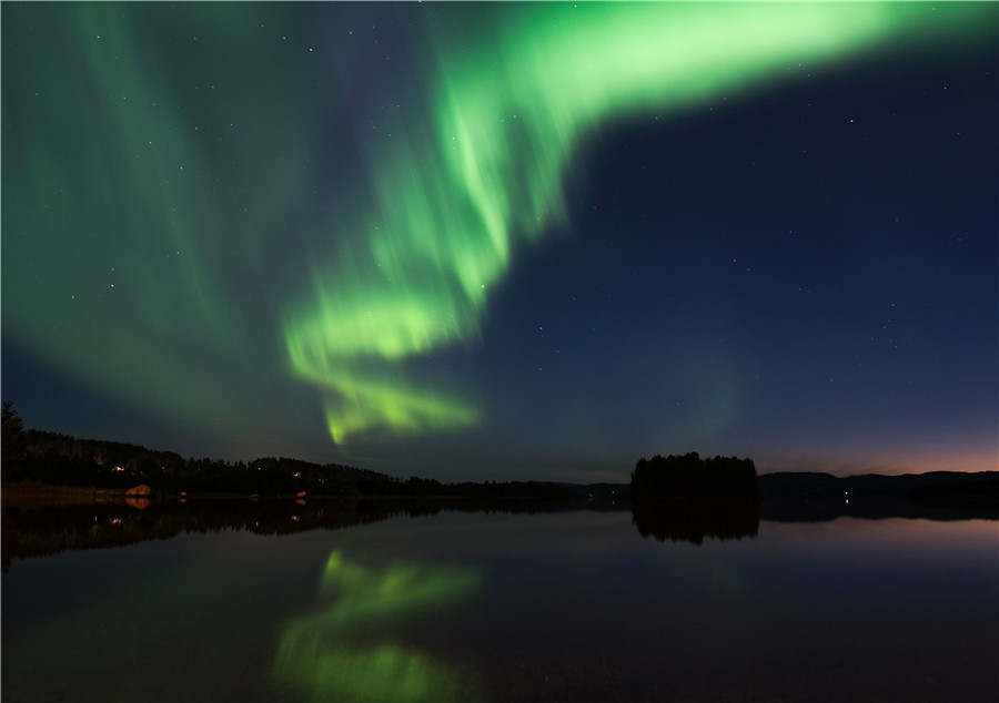Northern Lights illuminate Sweden's skies