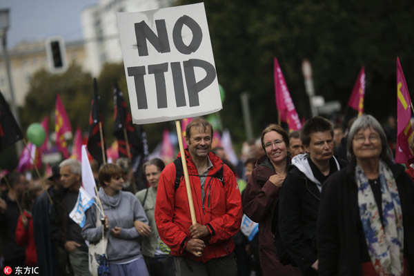 Anti-TTIP protesters take to streets in Germany
