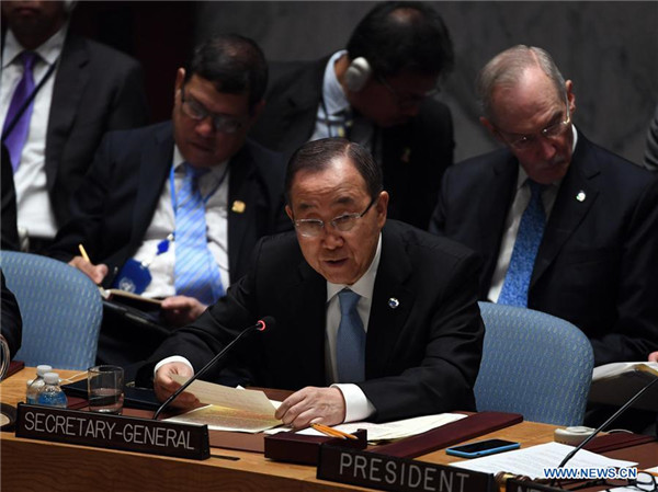 UN chief calls for full Security Council support for political solution to Syrian conflict