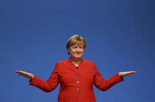 Merkel reelected as chairman of CDU party