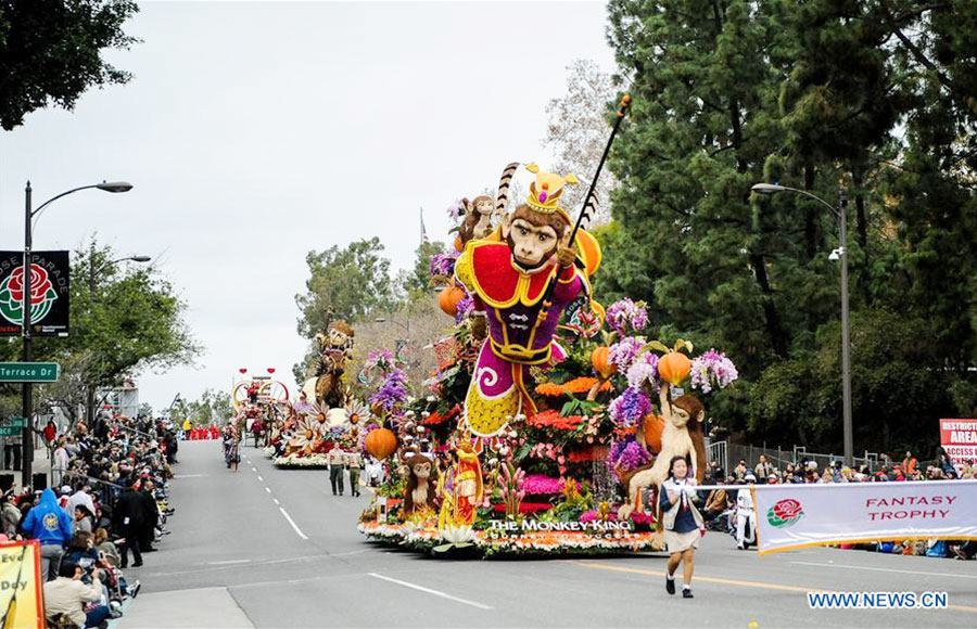 128th Rose Parade held on Colorado Boulevard in Pasadena, California