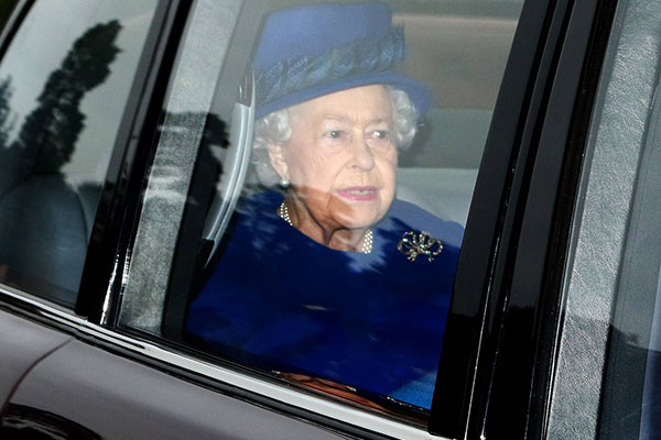 Britain's Queen Elizabeth makes first appearance after heavy cold