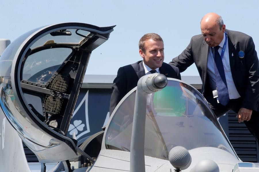 Macron opens Paris Air Show, promotes defense aeronautic business