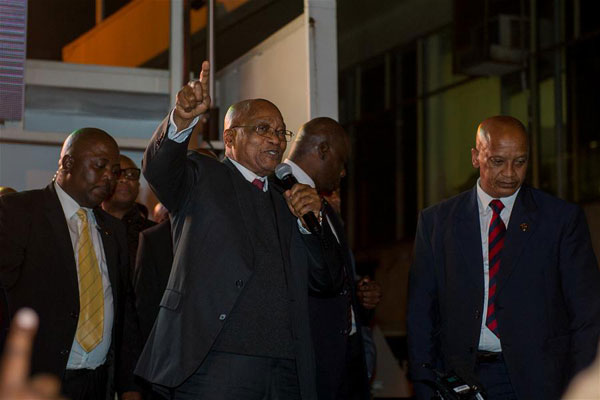 S. African President Zuma survives no confidence motion by secret ballot