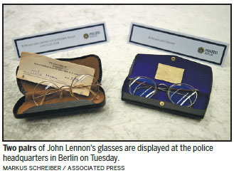 Beatle's stolen diaries, glasses recovered from auction house