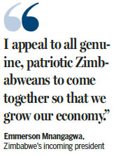 Zimbabwe embraces new leader