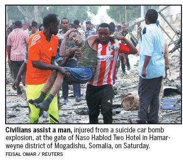 Islamists attack Somali hotel, killing at least 29